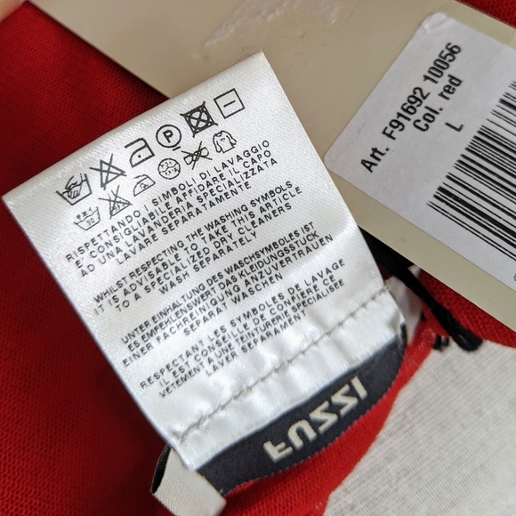 FUZZI Wrap Front V-Neckline Fine Mesh Knit Long Butterfly Bell Sleeves Red L NWT - Picture 15 of 16